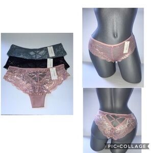 Bundle 3 Pieces lace Cheeky Panty Underwear. NWT Sz Medium or Large.